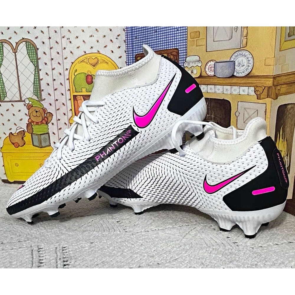 Nike Phantom GT Academy DF FG MG Soccer Cleats Men Size 8.5 WhitePink CW6667-160